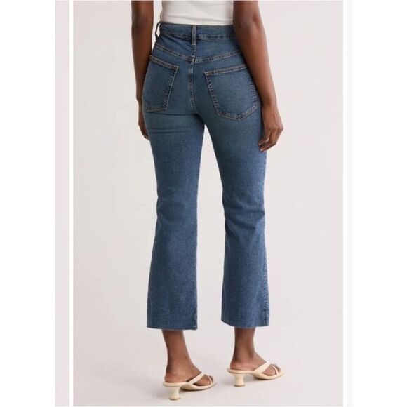 Etica Anthropologie Anya High Rise Modern Flare Jean Raw hem Northport sz 29 NWT - Picture 2 of 15